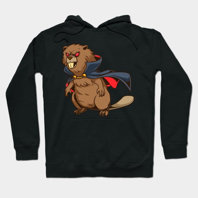 Monster animals - vampire beaver Hoodie by Modern Medieval Design